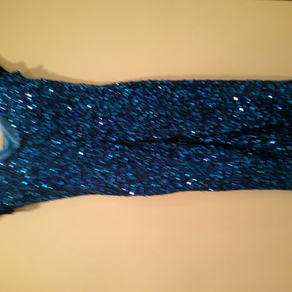 Scala Blue Sequin Mini Dress - Picture 6 of 10